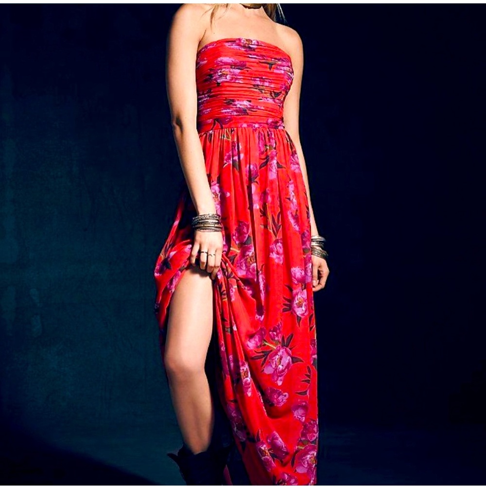 Heather feather stone free people formal gown dress size 0